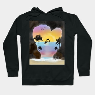 Dolphins sunset Hoodie